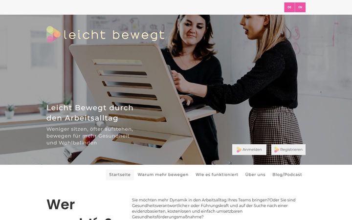 Screenshot of leichtbewegtarbeiten.de