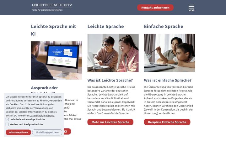 Screenshot of leichte-sprache-bitv.de