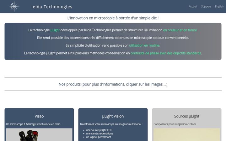 Screenshot of leida.fr