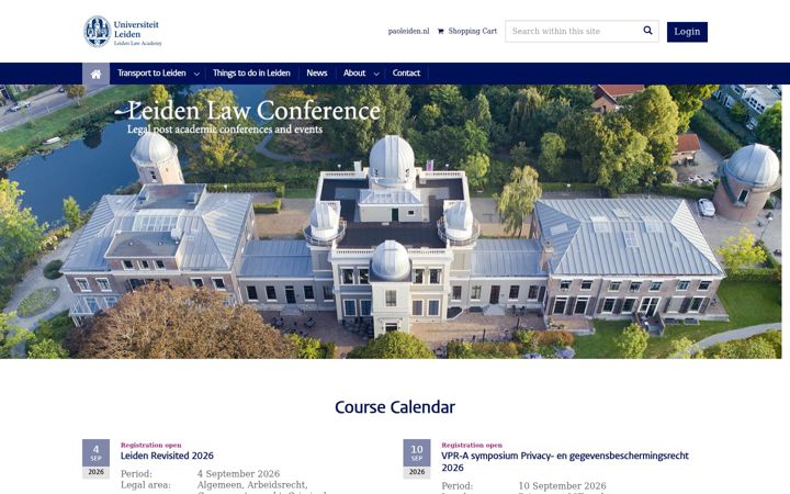 Screenshot of leidenlawconference.nl