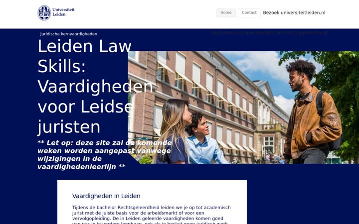 Screenshot of leidenlawskills.nl
