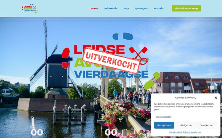 Screenshot of leidseavondvierdaagse.nl