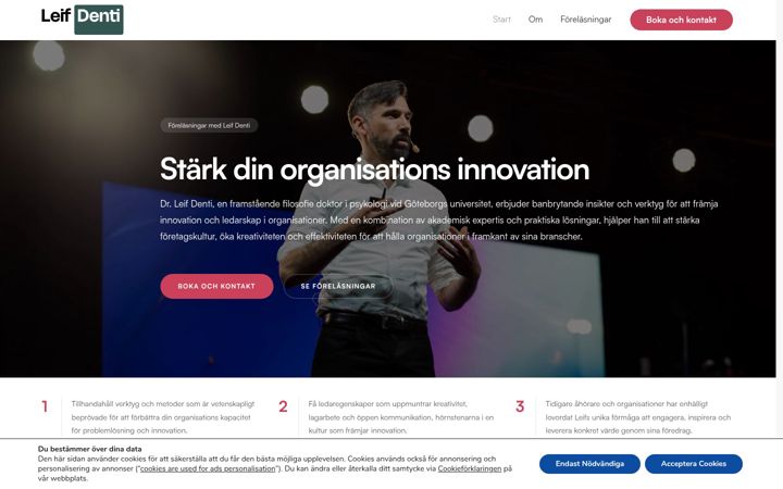Screenshot of leifdenti.se