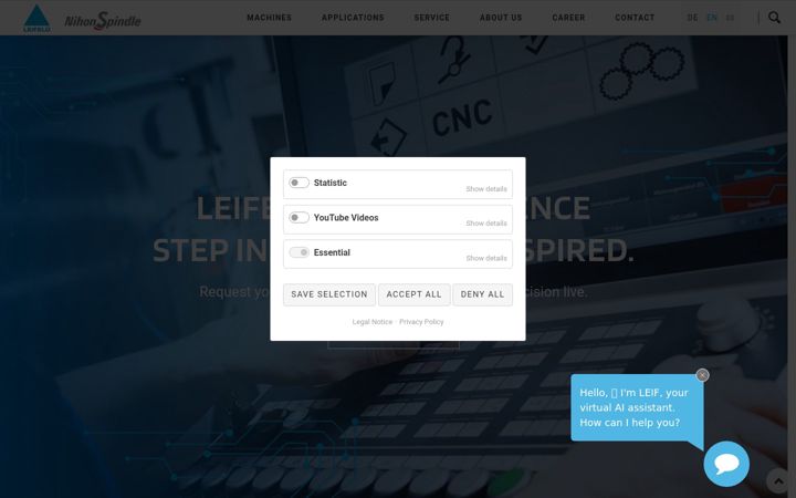 Screenshot of leifeldms.com