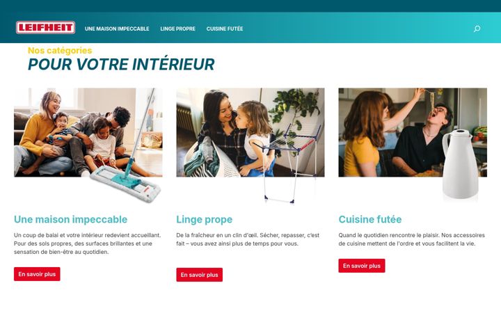 Screenshot of leifheit.fr