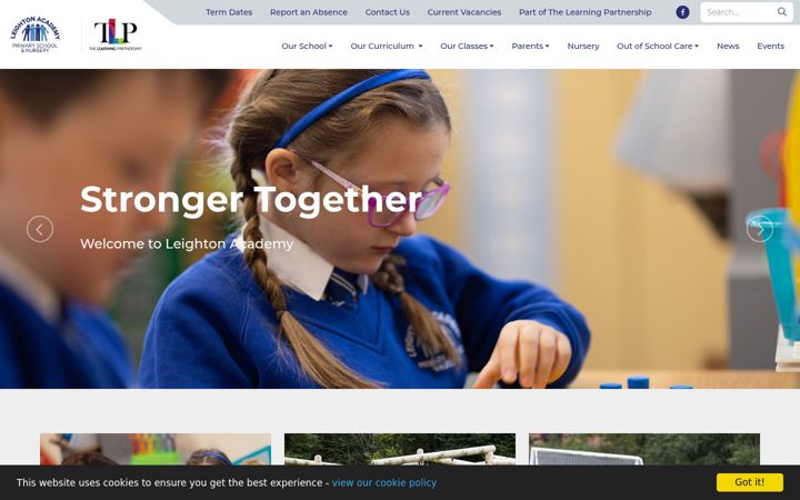 Screenshot of leightonacademy.com