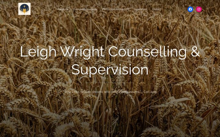 Screenshot of leighwrightcounselling.com
