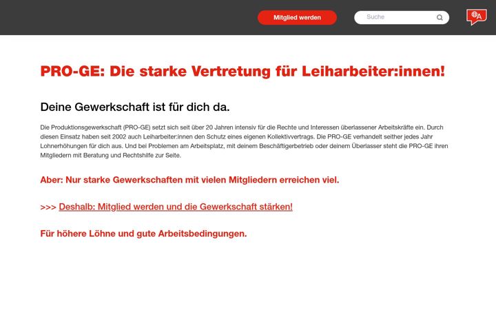 Screenshot of leiharbeiter.at