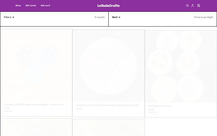 Screenshot of leihulucrafts.com