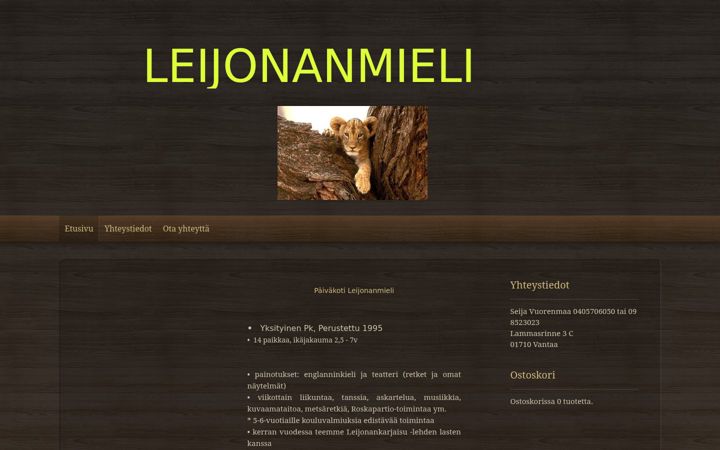 Screenshot of leijonanmieli.com