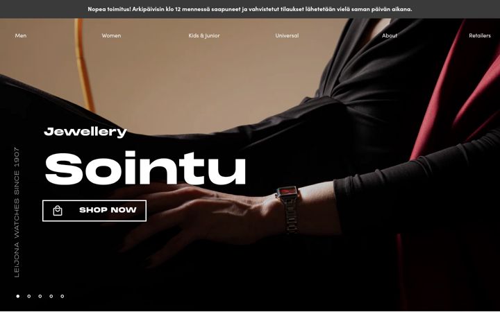 Screenshot of leijonawatches.com