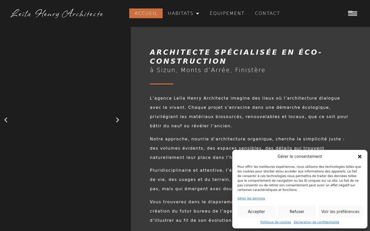 Screenshot of leila-henry-architecte.fr