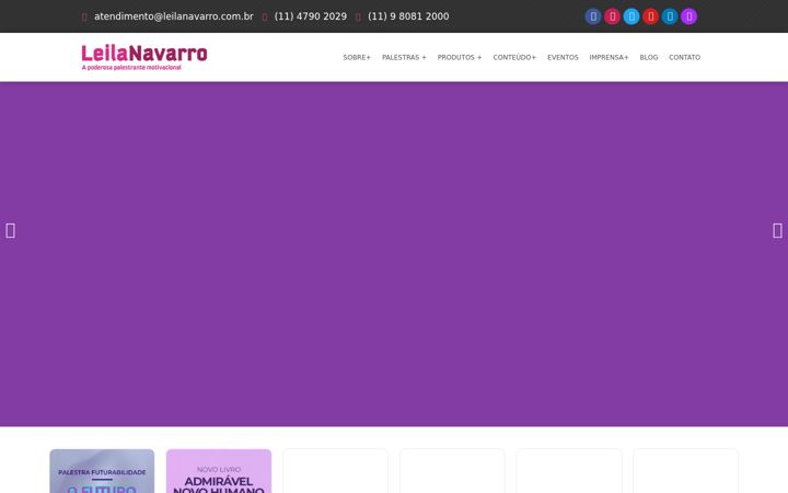 Screenshot of leilanavarro.com.br