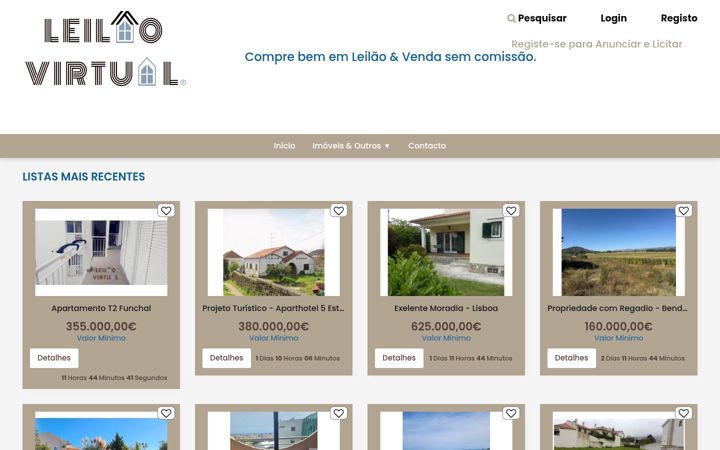 Screenshot of leilaovirtual.net