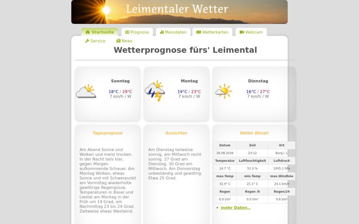 Screenshot of leimentalerwetter.ch