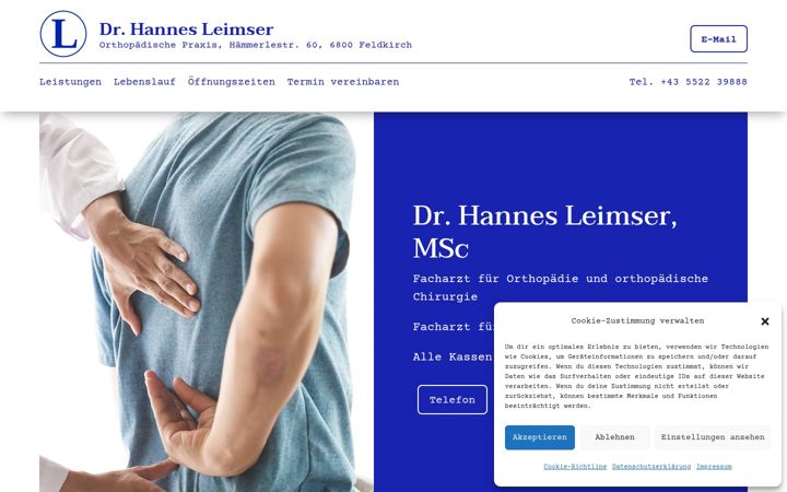 Screenshot of leimser-orthopaedie.at