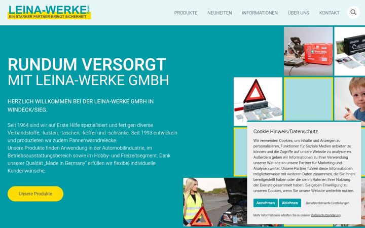 Screenshot of leina-werke.de