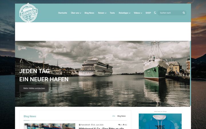 Screenshot of leinenlos-on-tour.de
