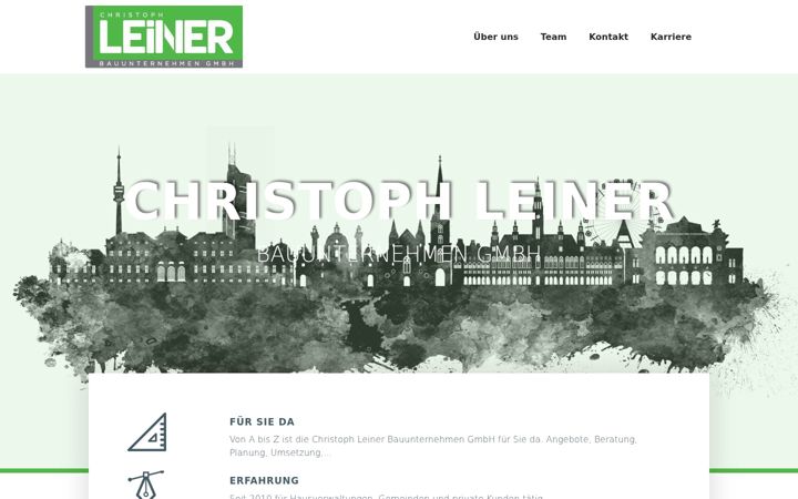 Screenshot of leiner-bau.at