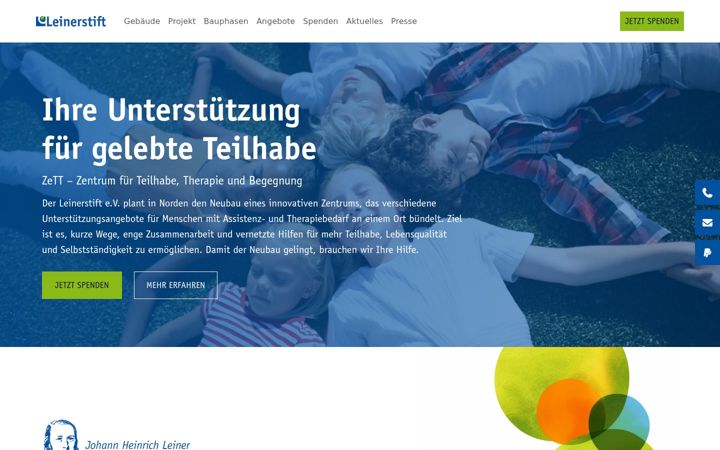 Screenshot of leinerstift-zett.de