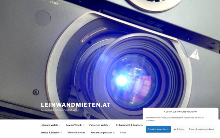 Screenshot of leinwandmieten.at