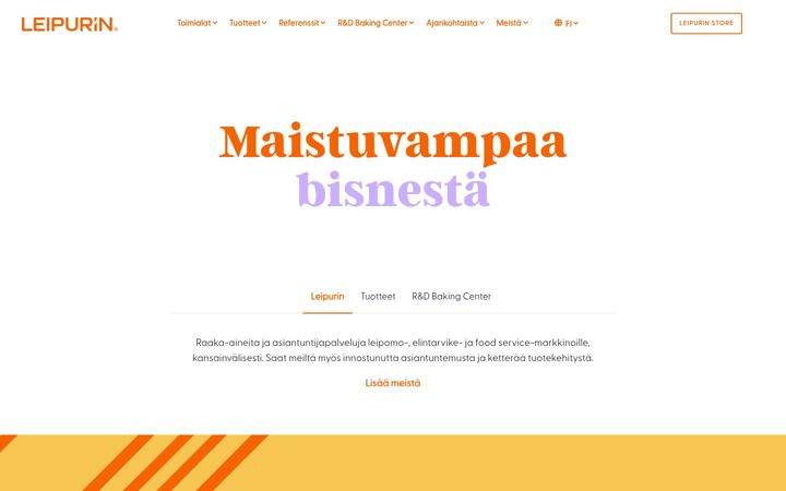 Screenshot of leipurin.com