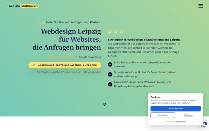 Screenshot of leipzig-webdesign.com