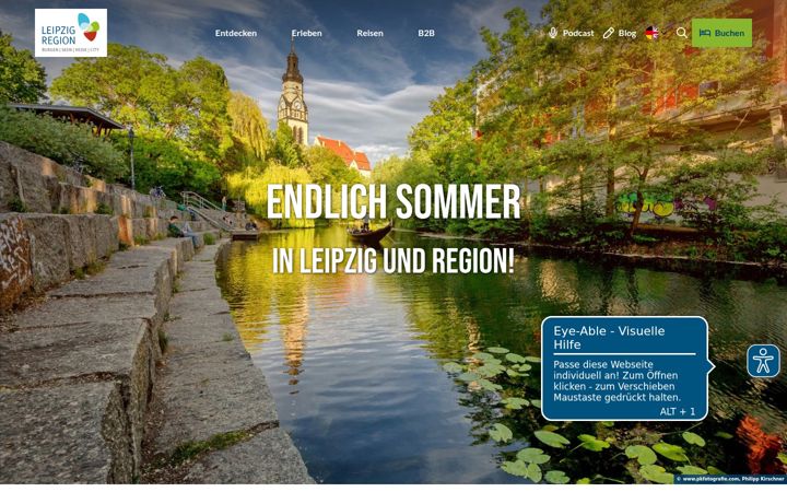 Screenshot of leipzig.travel