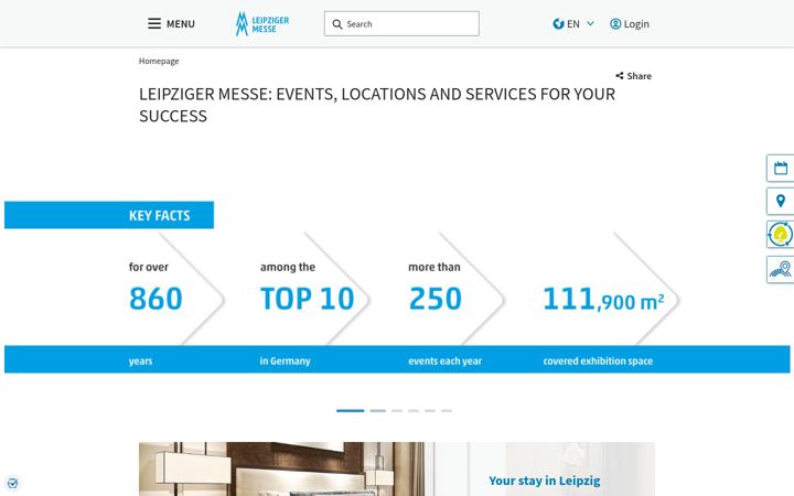 Screenshot of leipziger-messe.de