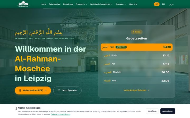 Screenshot of leipziger-moschee.de