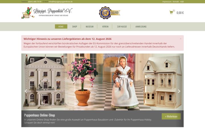 Screenshot of leipzigerpuppenkiste.de
