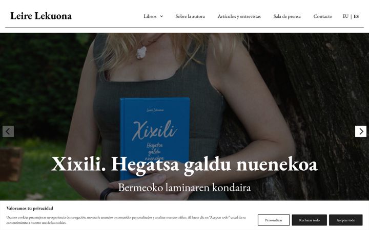 Screenshot of leirelekuona.com