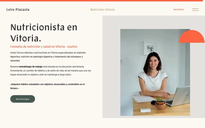 Screenshot of leireplazaolanutricion.com