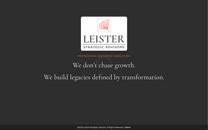 Screenshot of leisterstrategic.com