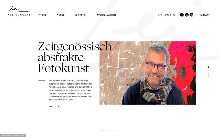 Screenshot of leistner-artconcept.de