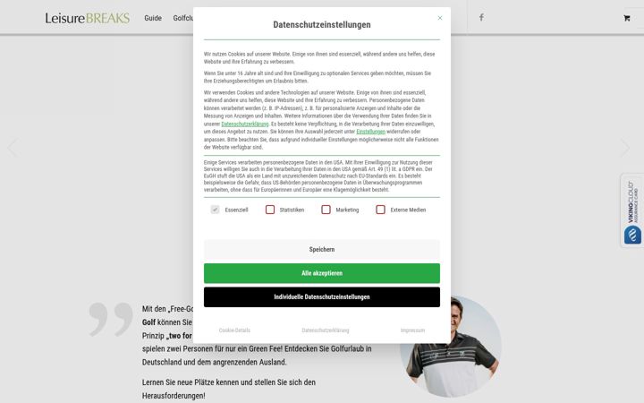 Screenshot of leisurebreaks.de