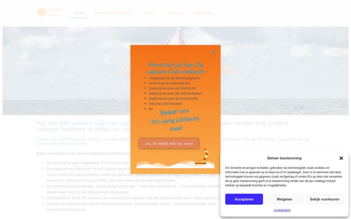 Screenshot of leisureclubholland.nl