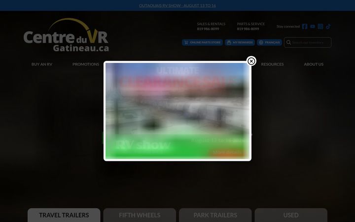 Screenshot of leisuredaysgatineau.ca