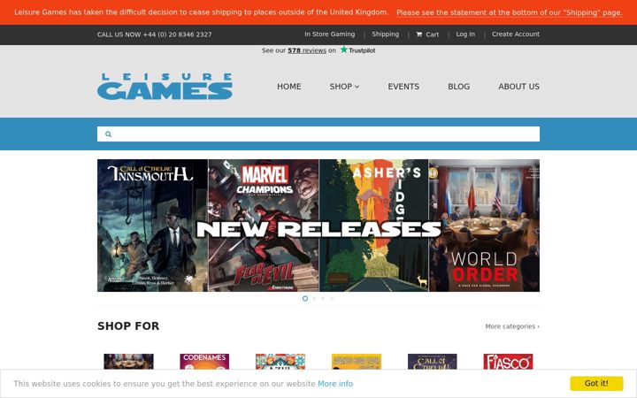 Screenshot of leisuregames.com