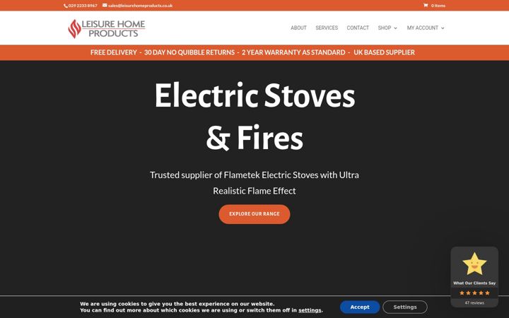 Screenshot of leisurehomeproducts.co.uk