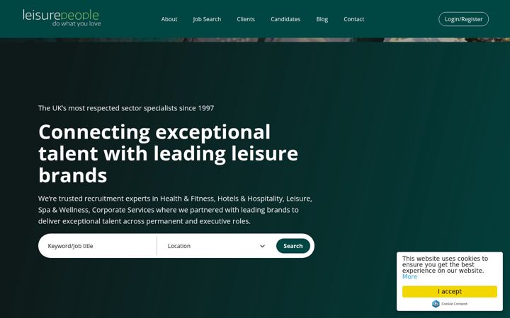 Screenshot of leisurepeople.com
