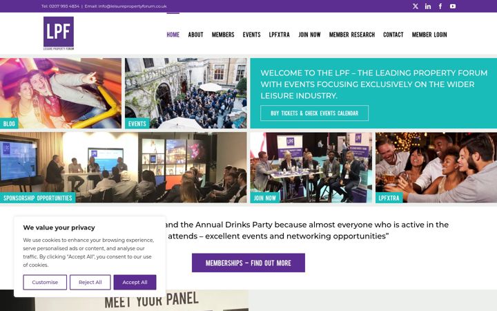 Screenshot of leisurepropertyforum.co.uk