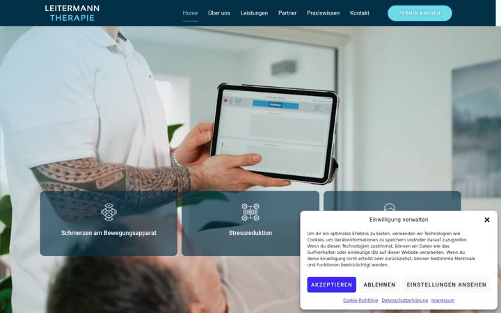 Screenshot of leitermann-therapie.de
