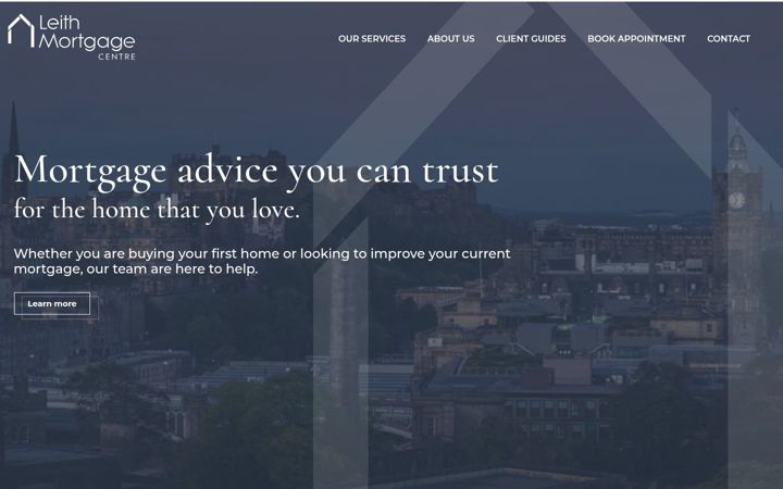 Screenshot of leithmortgagecentre.co.uk