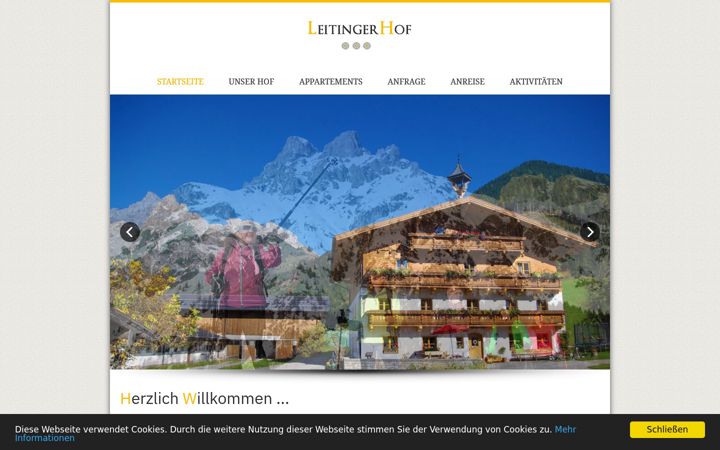 Screenshot of leitingerhof.at