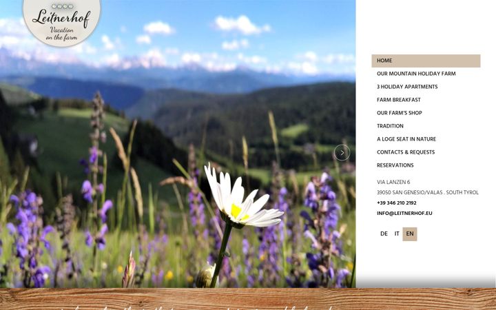 Screenshot of leitnerhof.eu