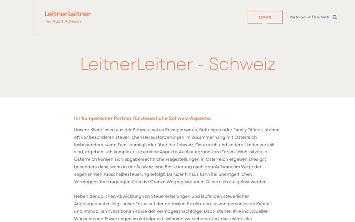 Screenshot of leitnerleitner.ch