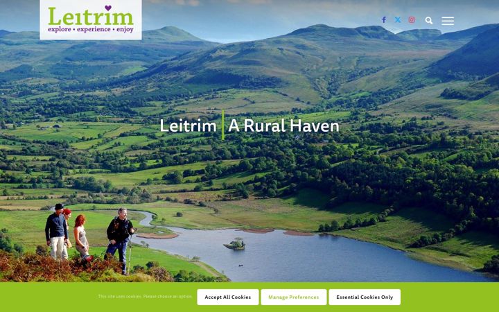 Screenshot of leitrimtourism.com