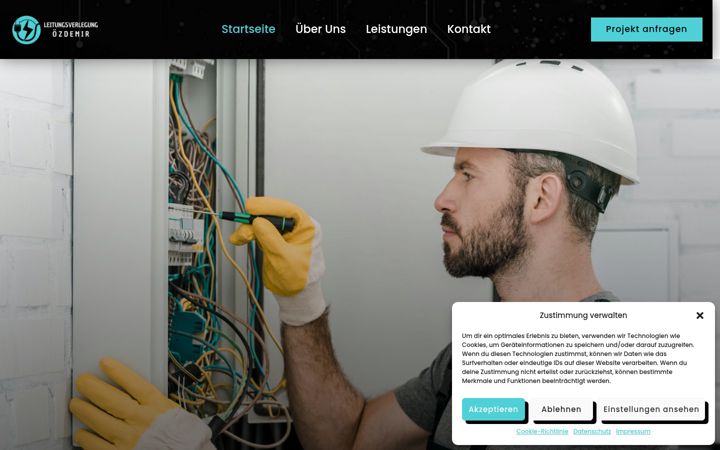 Screenshot of leitungsverlegung-oezdemir.de