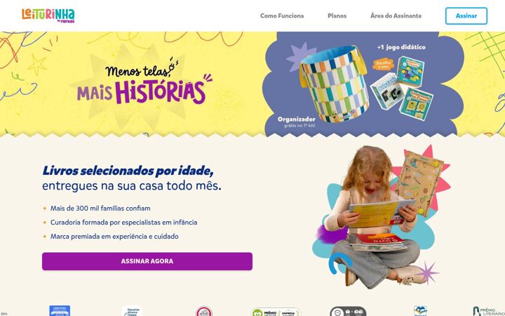 Screenshot of leiturinha.com.br